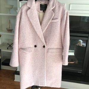 J Crew dusty rose wool coat size medium